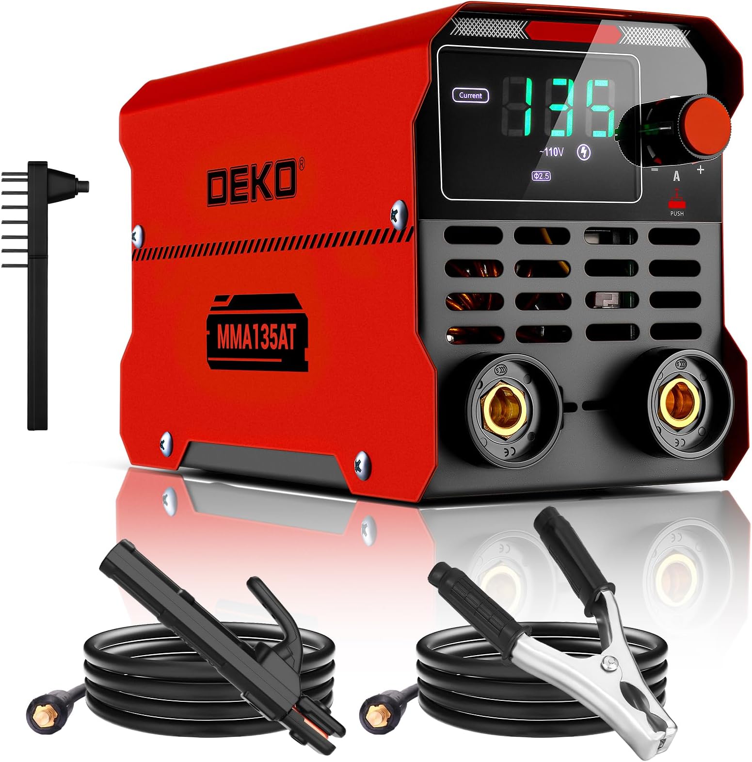 Mini Stick/Lift TIG Welder：DEKO 135Amp 220V MMA Portable ARC Welding Machine Kit, IGBT Digital Display LCD, Hot Start, Arc Force, Anti-Stick