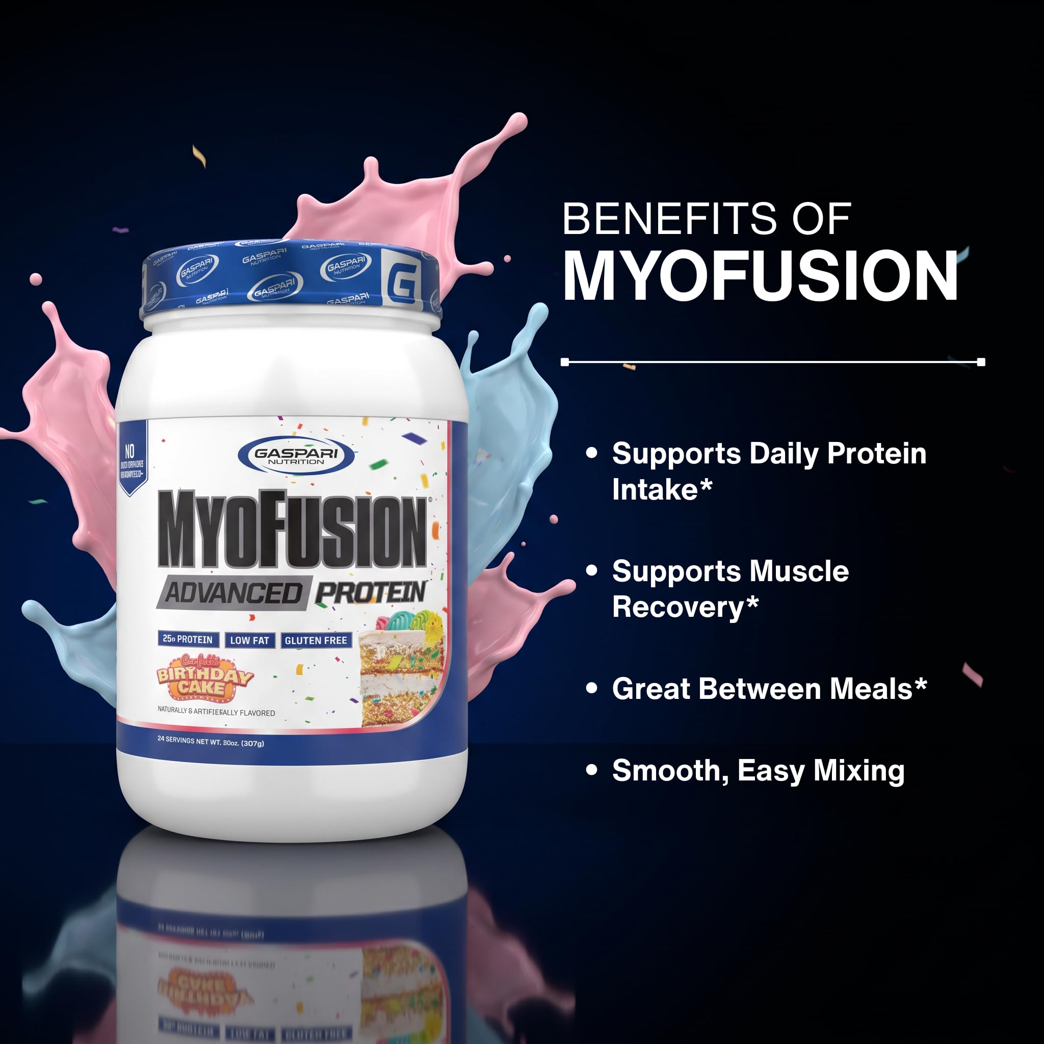 Gaspari Nutrition Myofusion Advanced Protein, Protein Blend with Whey Protein, Casein Protein and Isolate Protein, Low Fat and Gluten Free (2lbs, Chocolate) — Amazon image 7