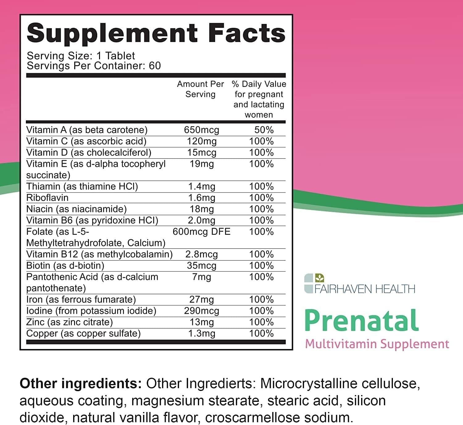 Fairhaven Health Peapod Prenatal Multivitamin, 60 Tablets — Amazon image 2
