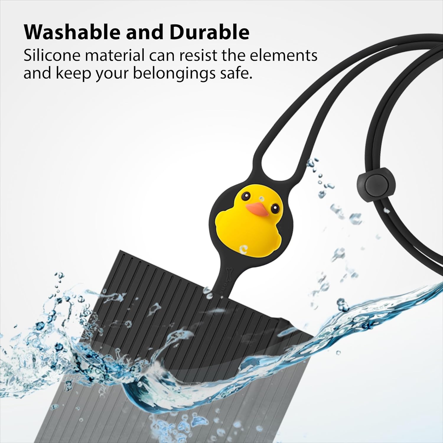 BONE Lanyard Passport Cover-Lite, Cute Penguin Passport Holder with Card Slots & Travel Gadget Set Design, Adjustable Silicon Neck Strap, Passport Wallet for Kids & Adults (White - Maru Penguin)