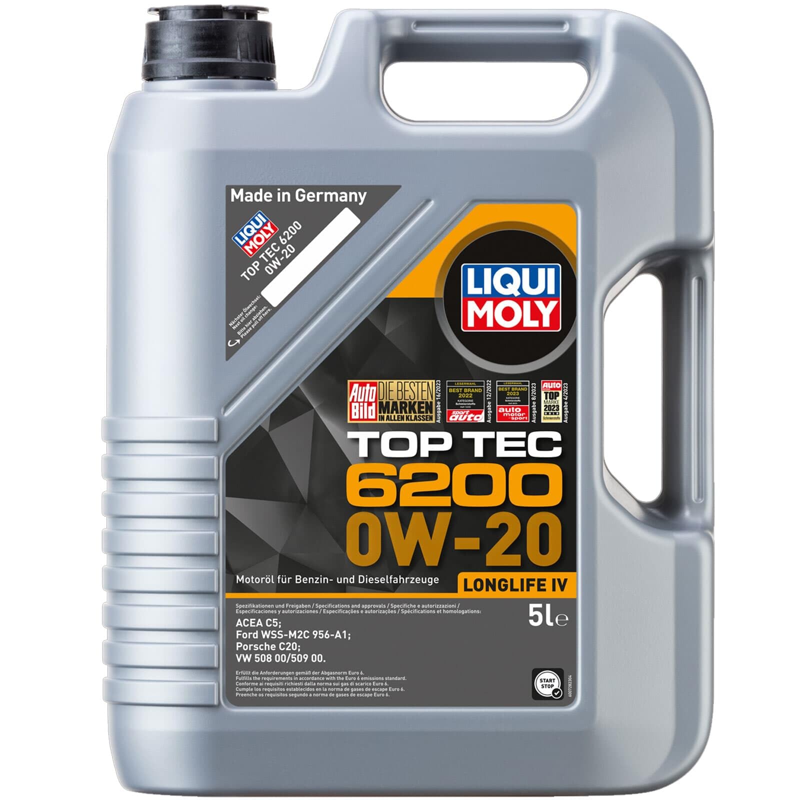 1x5L+1x1L Liqui Moly Motoröl Top Tec 6200 0W-20