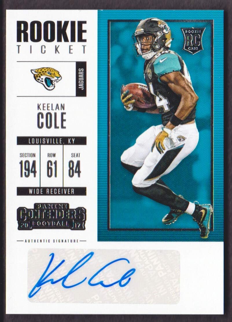 2017 Panini Contenders Football #293 Keelan Cole RC AUTO Jacksonville Jaguars