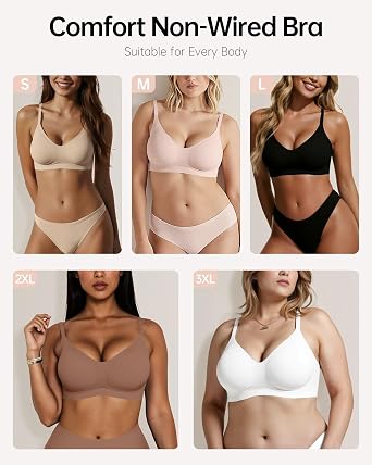 Adisputent Seamless Wireless Jelly Bras for Women Comfort