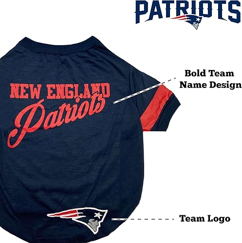 Miniatura 4 de NFL New England Patriots - Camiseta para perros y gatos, talla L. Camiseta de fútbol americano para fanáticos del equipo de la NFL. Nuevo y