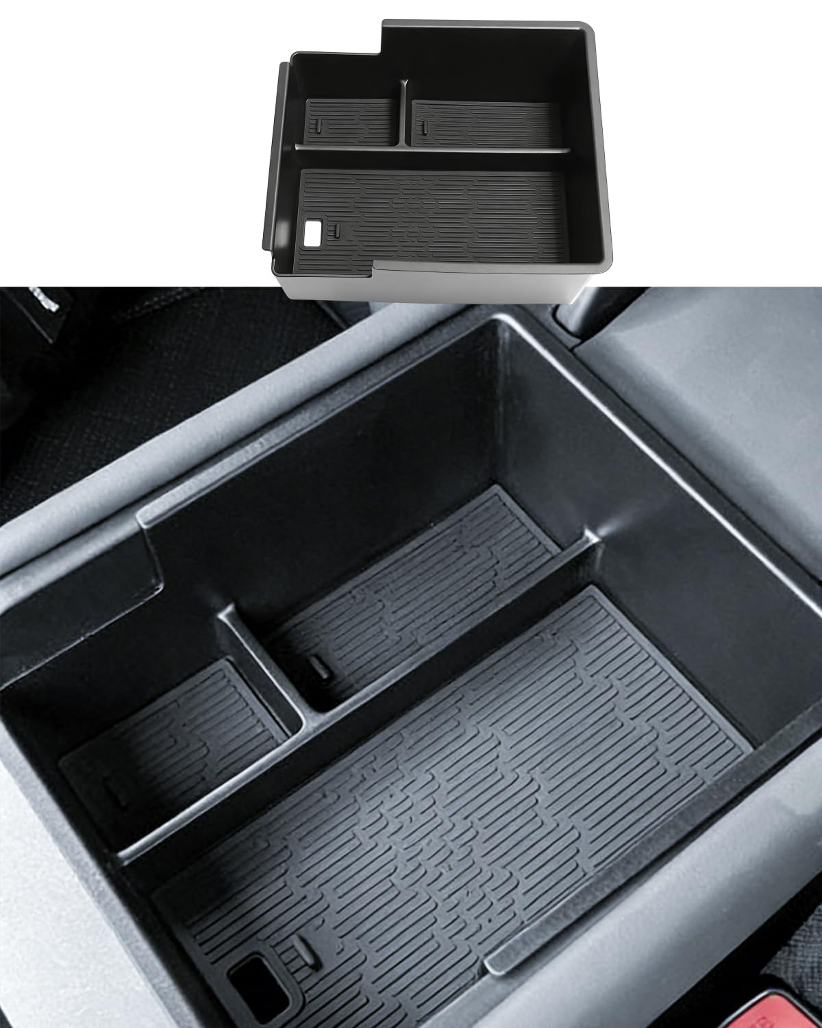 Kompatibel mit BYD Atto 3 EVO 2026 2027 Mittelkonsole Handschuhfach Armlehne Aufbewahrungsbox Center Console Organizer Tray, für BYD Atto 3 EVO Zubehör (NICHT für Atto 3 2025)