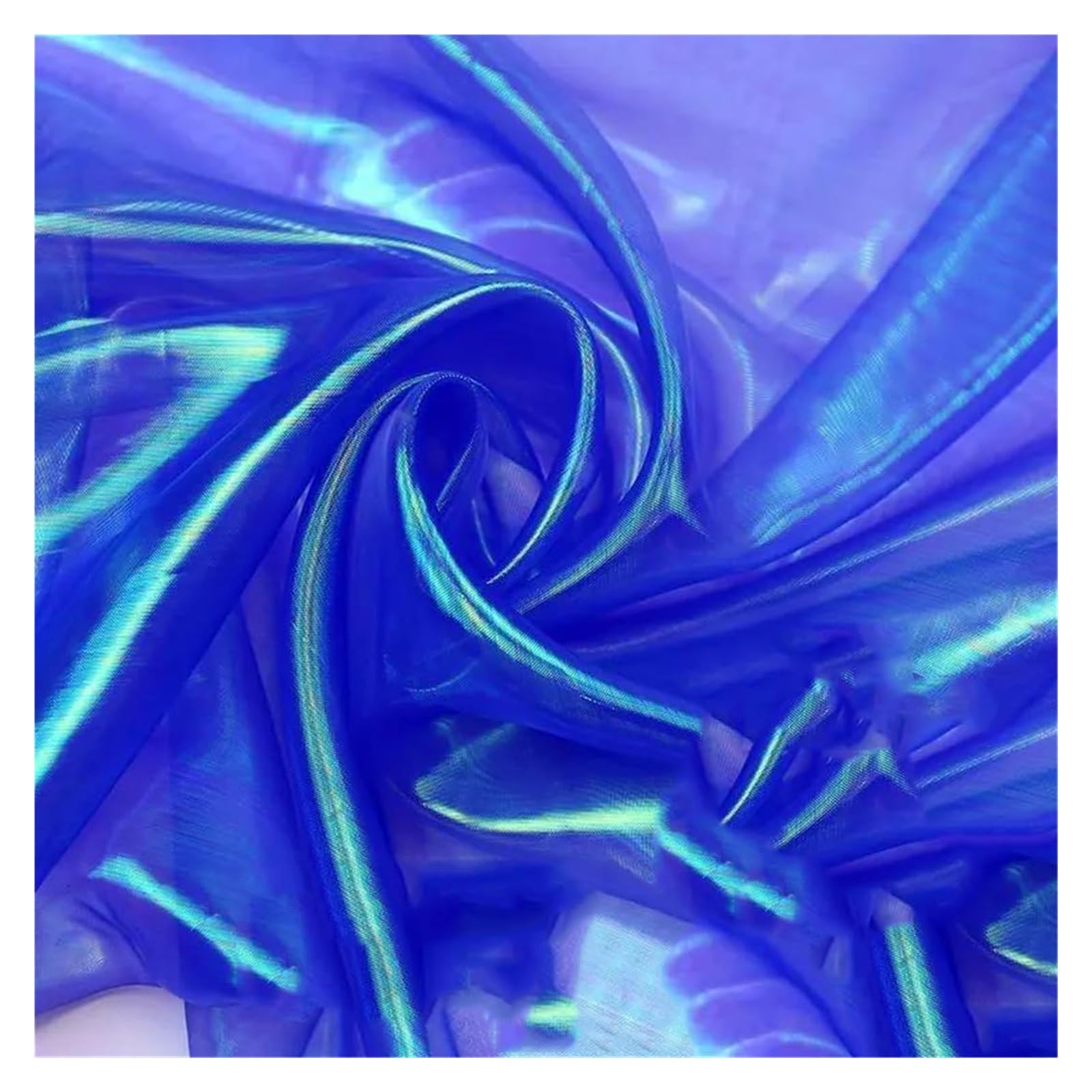 Organza Fabric， Organza Tulle Fabric Multicolor 100cmx150cm for Sewing Skirts & Costumes Decor Per Meter(Blue)