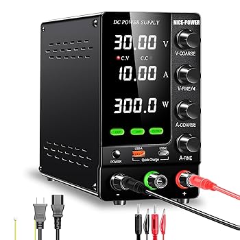 Amazon.co.jp: RUZIZAO 安定化電源 (0~30V 0~10A) DC安定化