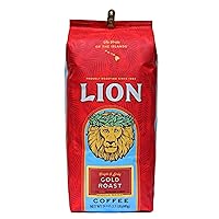 Vista 10 de Lion Coffee, Premium Gold Roast, mezcla de café 10% Kona, grano entero, bolsa de 24 onzas