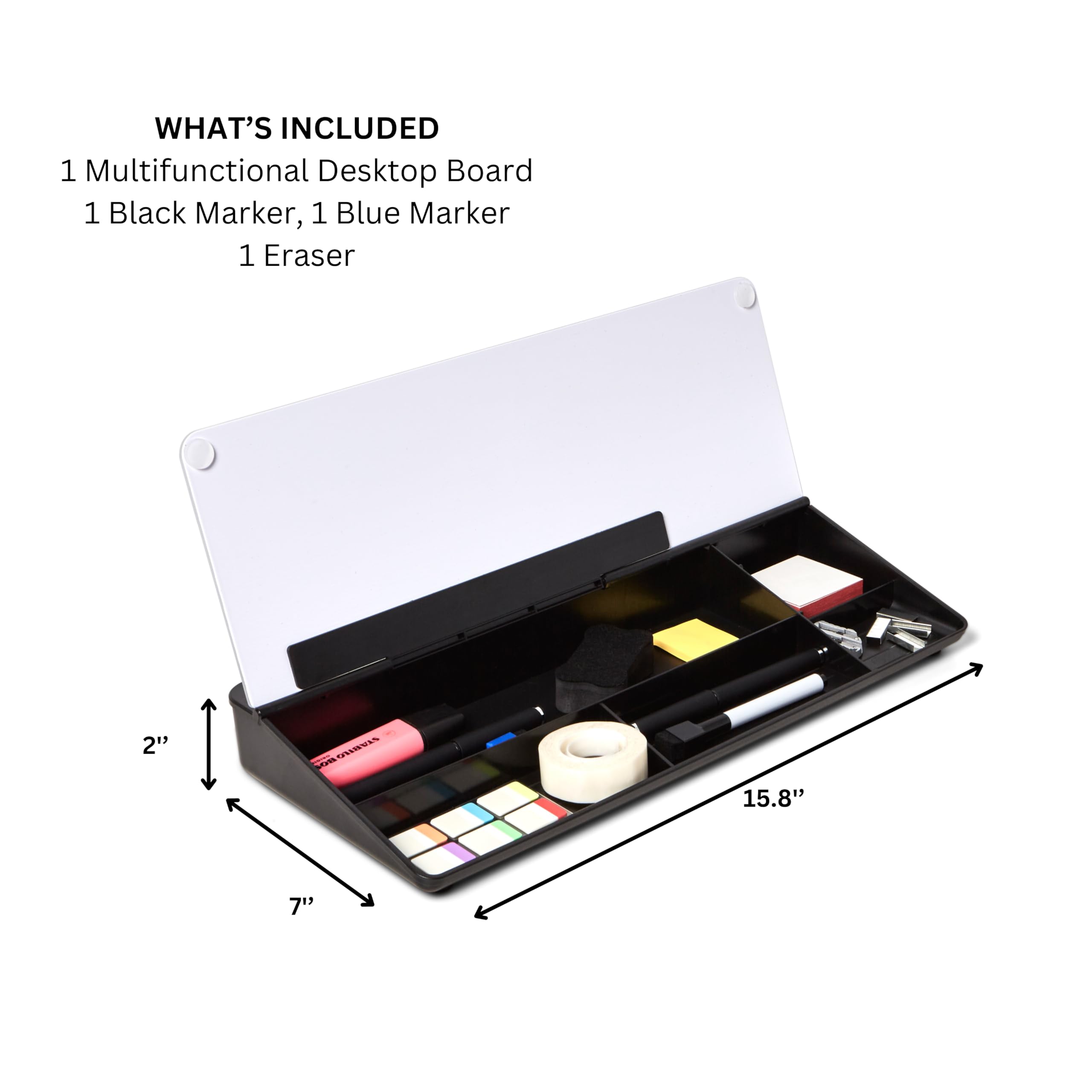 Execkart Desktop Whiteboard- Dry Erase Board With Storage...