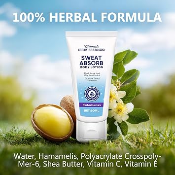 Face Antiperspirant - Face Sweat Blocker for Forehead, Face, Scalp & Cheek, Controls Oil, Reduces Sweat, Suitable for Men & Women, 60ml