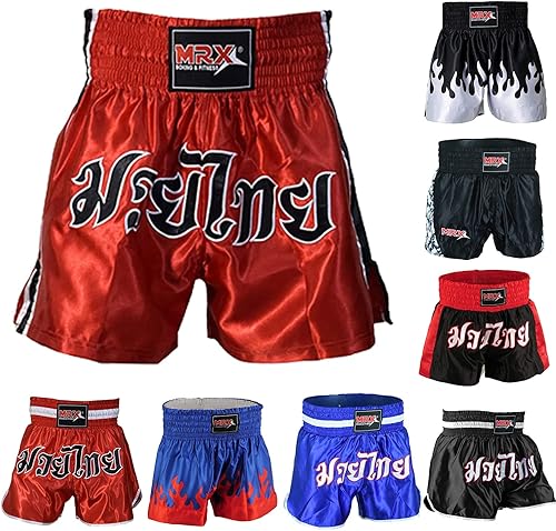 MRX - Pantalones cortos de boxeo para hombre, entrenamiento de lucha y muay thai, boxeo, artes marciales mixtas, BJJ