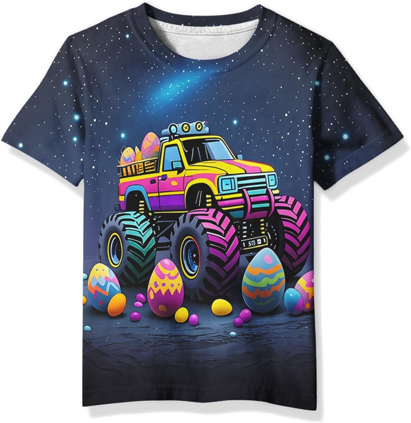 Linnhoy Kid Shirts 3D Graphic Printed Tees for Boys and Girls Novelty Fashion T-Shirts Unisex Casual Tops Size 6-16 Years