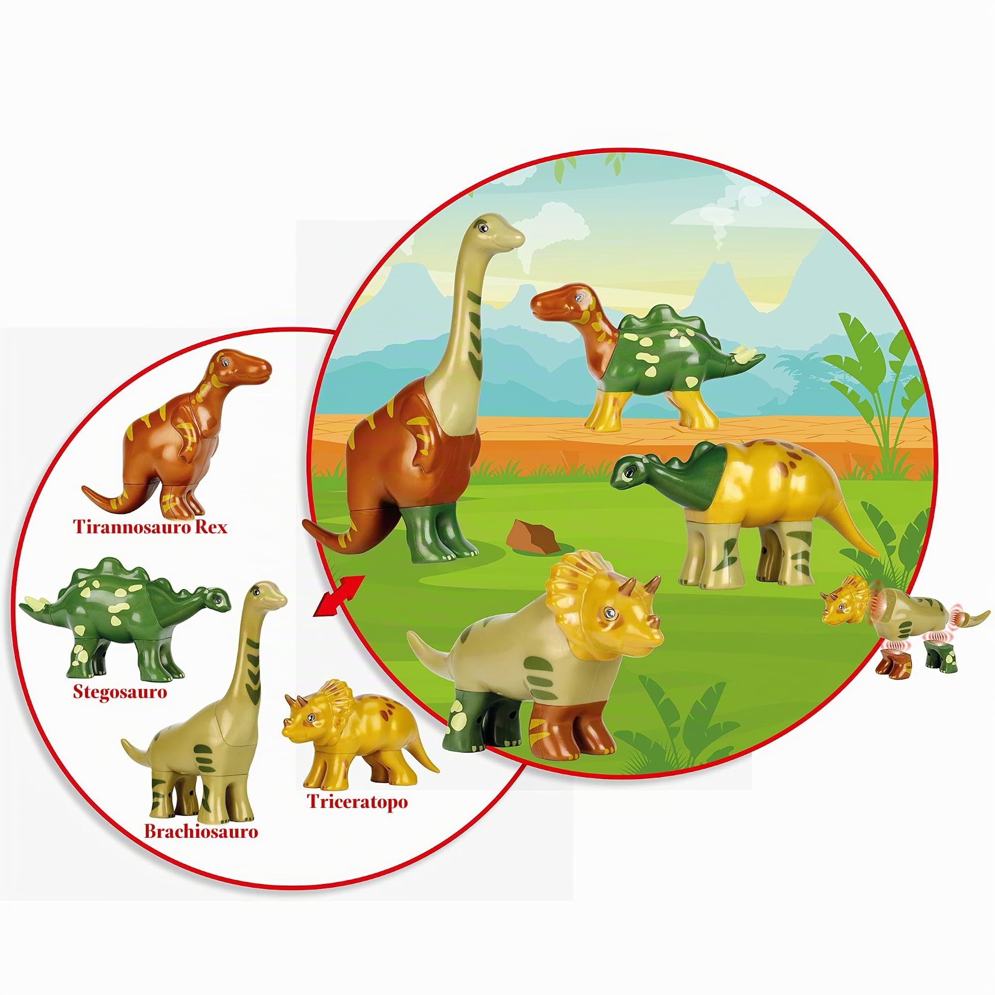 klein Theo Puzzle Magnetico Dinos (4 x) Multicolore (0085)