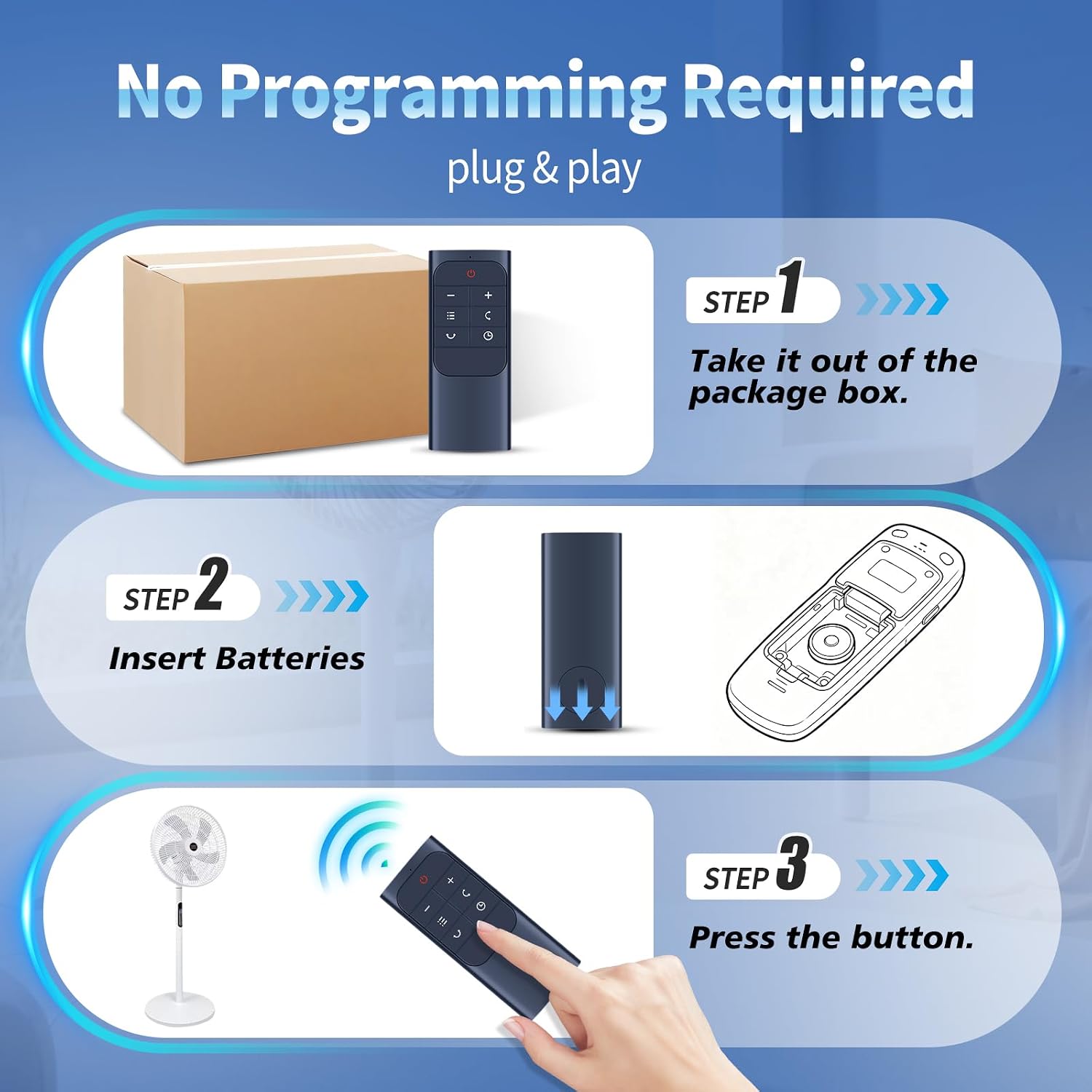 Replacement Remote Control for Dreo Standing and Oscillating Fan, Compatible with DR-HPF002, DR-PF002, DR-HAF003S, DR-HPF004S, DR-HPF005S, PolyFan 715S, 513S
