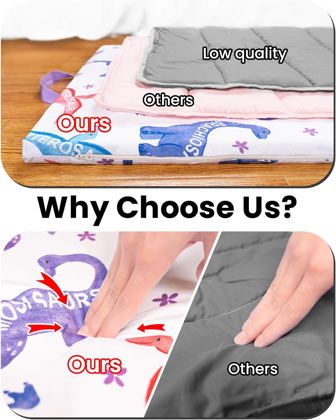 Primlect 厚手幼児用仮眠マット ポータブル寝袋 取り外し可能な枕とミンキーブランケット付き 洗濯可能 自宅 保育園 幼稚園