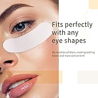 Vista 4 de 100 almohadillas de espuma para extensiones de pestañas, almohadillas debajo de los ojos para extensiones de pestañas, almohadillas de microespuma