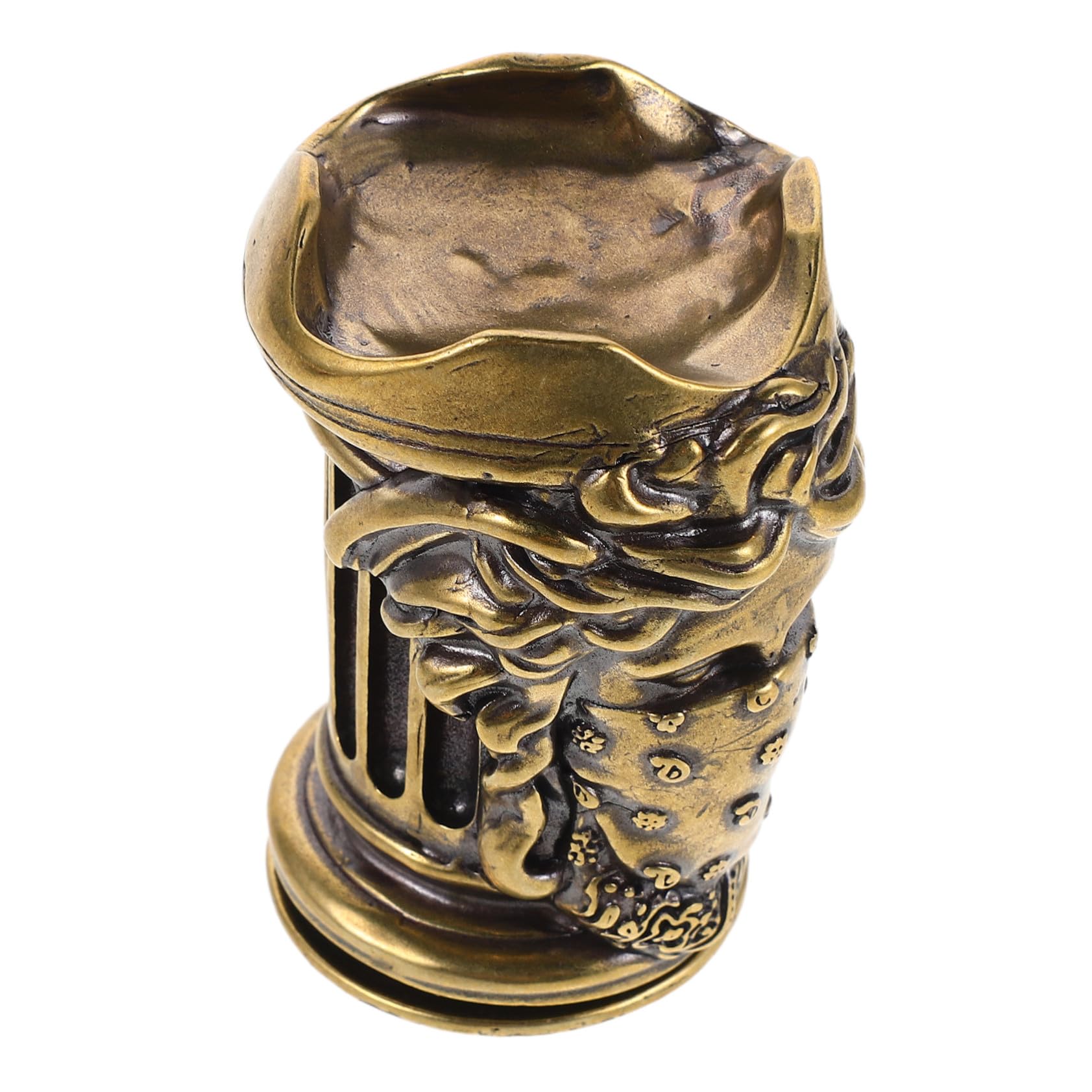 Statuette porte-bougie cuivre pour illuminer vos dîners aux chandelles