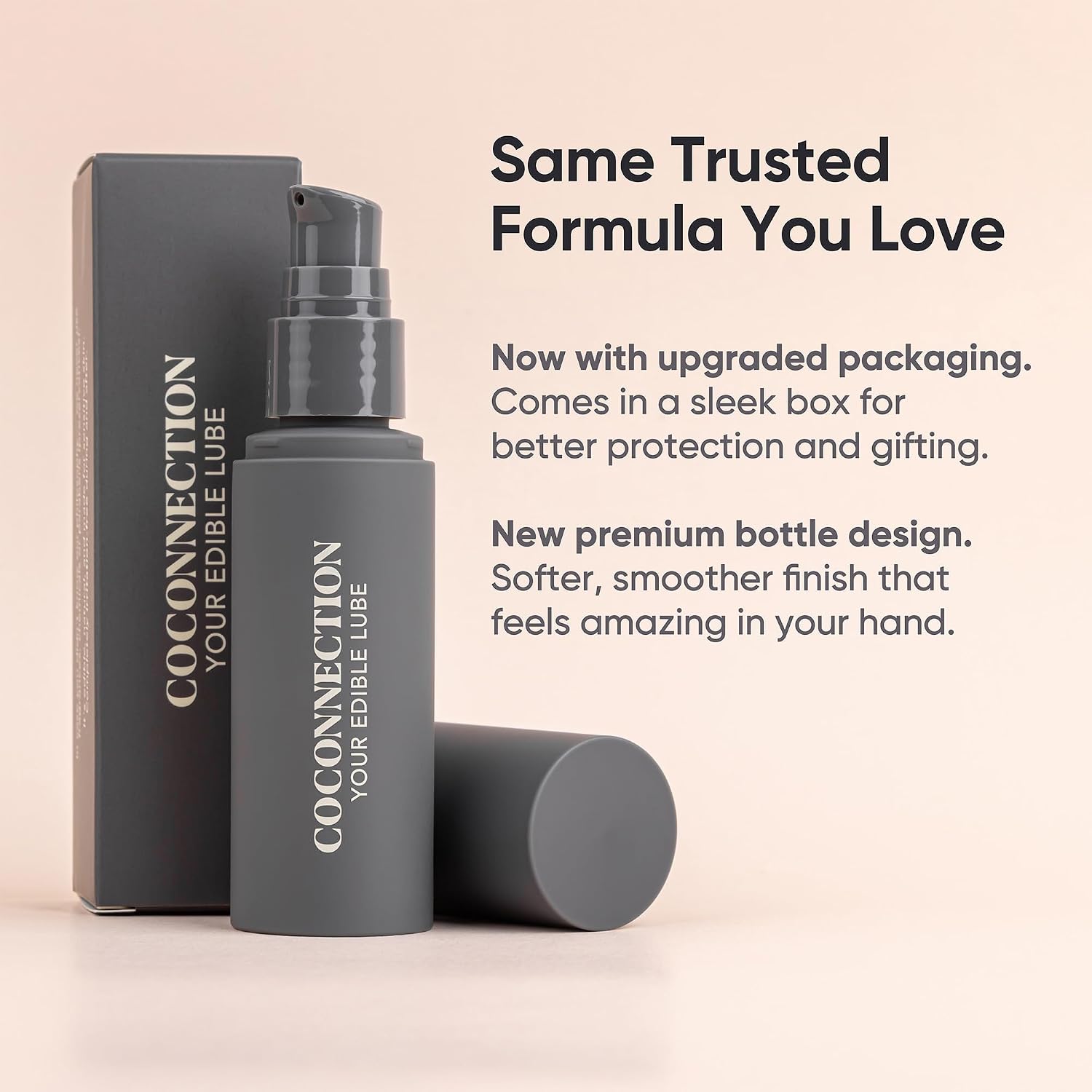 Body Connection Lubricant Oil 100% Organic Coconut Oil with Vitamin A & E - for Sex, Foreplay, or Massages - Safe for Sensitive Skin - Your Edible Lube - 60ml / 2oz