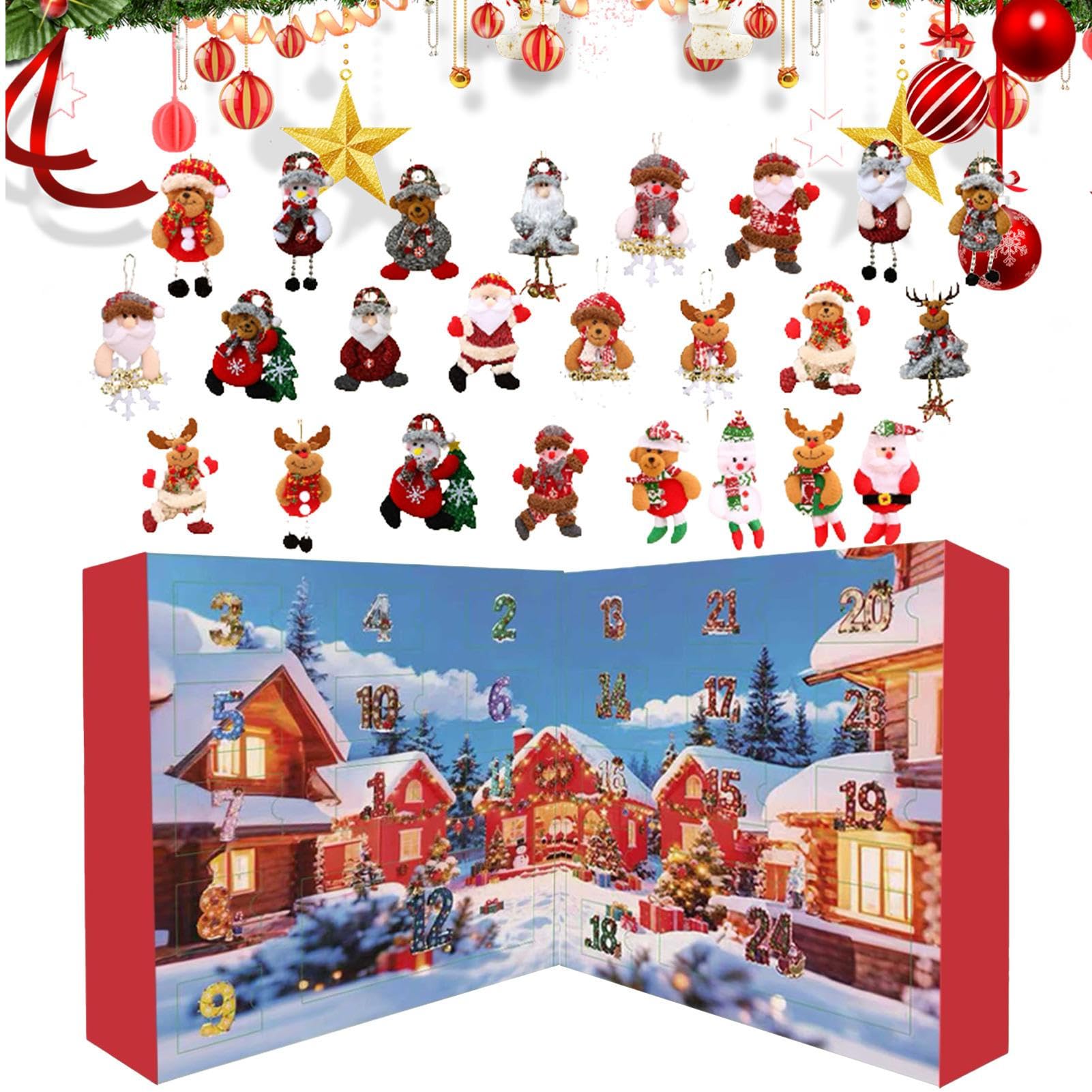 Calendario De Adviento Para Cuenta Atrás Con Árbol De Navidad De Peluche 24