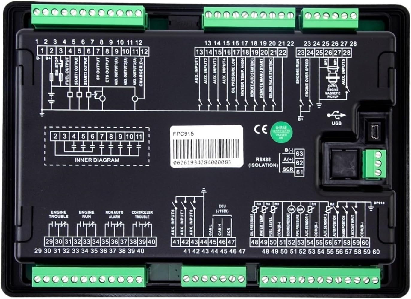 FPC915 Diesel Driven Fire Pump Controller for Engine Controlled Fire Pump Systems Engine Controller FPC915