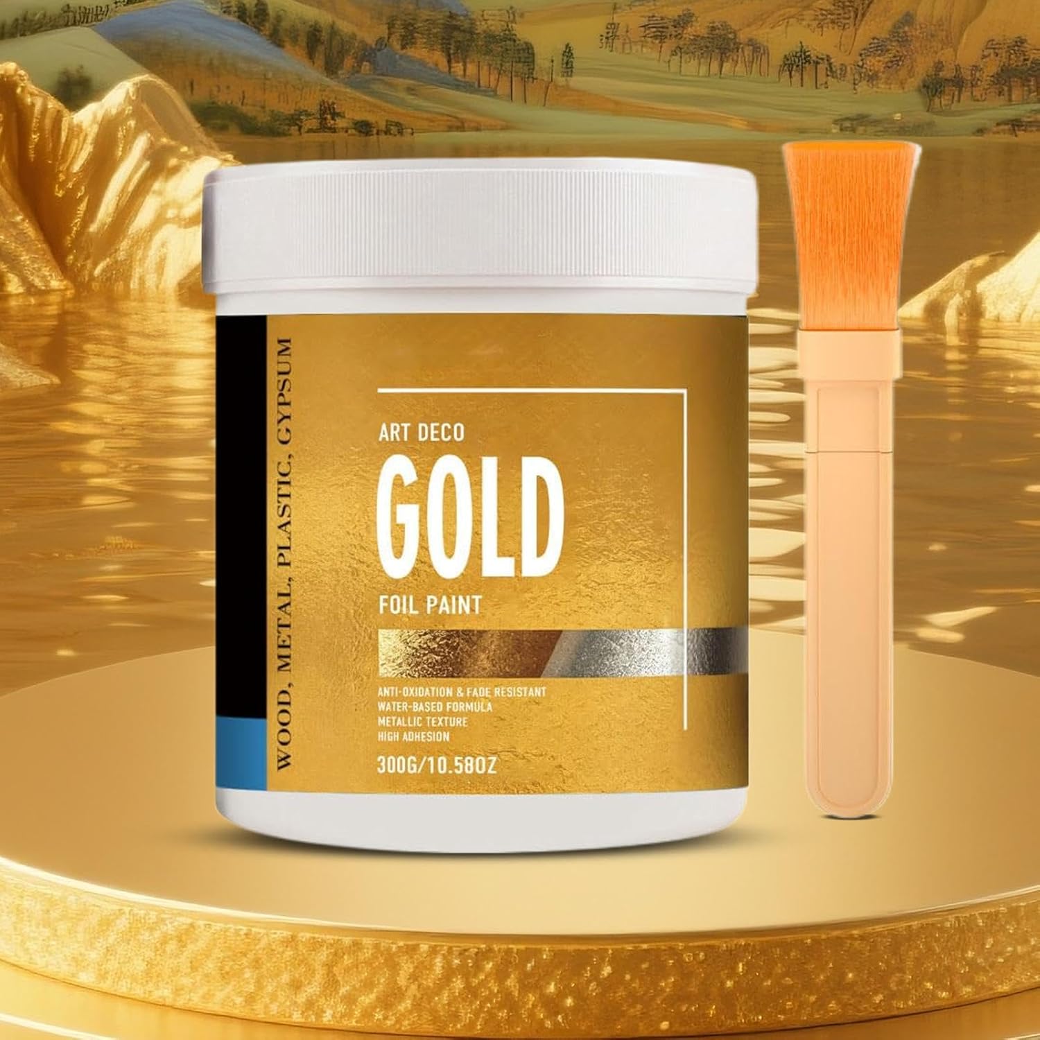 Gold Paint for Metal 300g Waterproof Glitter Liquid Marker