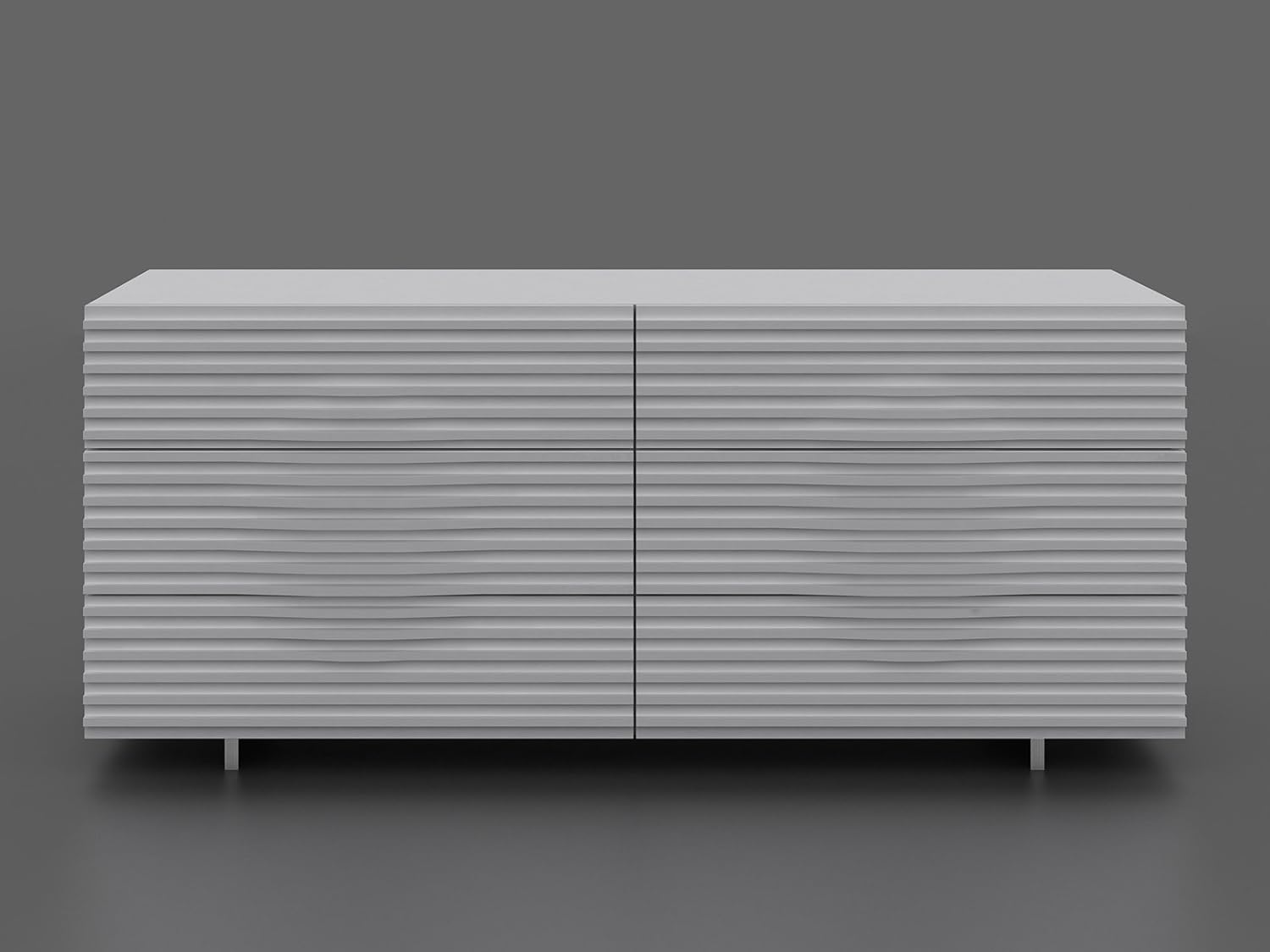 Moon High Gloss White Lacquer Dresser by Casabianca Home CB