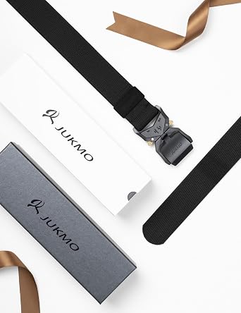 jukmo tactical belt military hiking rigger 3.8 cm nylon web work belt with heavy quick release buckle
