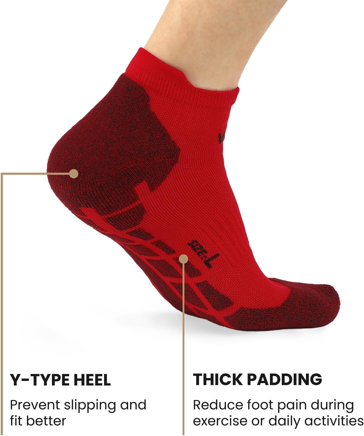 WANDER Mens Ankle Socks Athletic Compression Breathable Low Cut Running Socks With Arch Support 7 Pairs