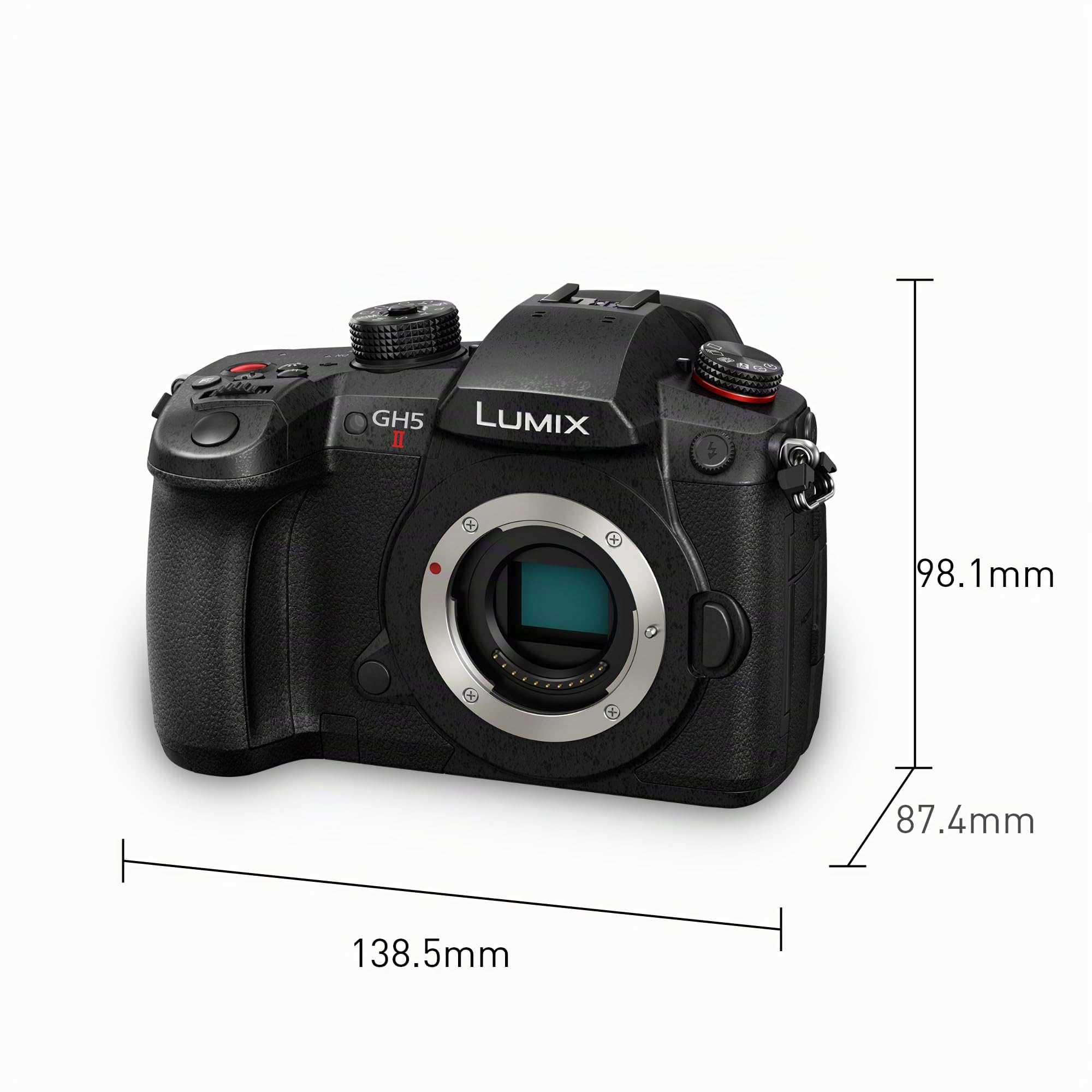 Panasonic Lumix DC-GH5M2E Fotocamera Mirrorless con Sensore MOS 4/3 20.3 MP, Doppio Stabilizzatore, C4K 60p, 4:2:2 10bit, Live Streaming Wireless, Ottimale per Video