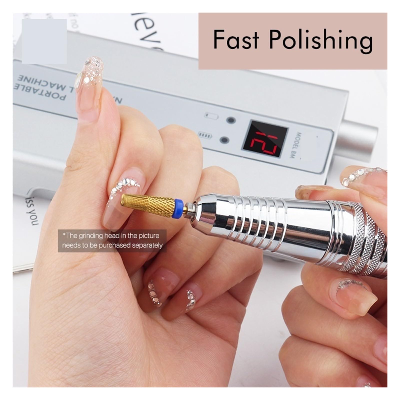 Elektryczna frezarka do paznokci, 25000 obr./min wiertarka do paznokci, profesjonalna tokarka do Manicure, elektryczna szlifierka do paznokci, pilnik do polerowania paznokci