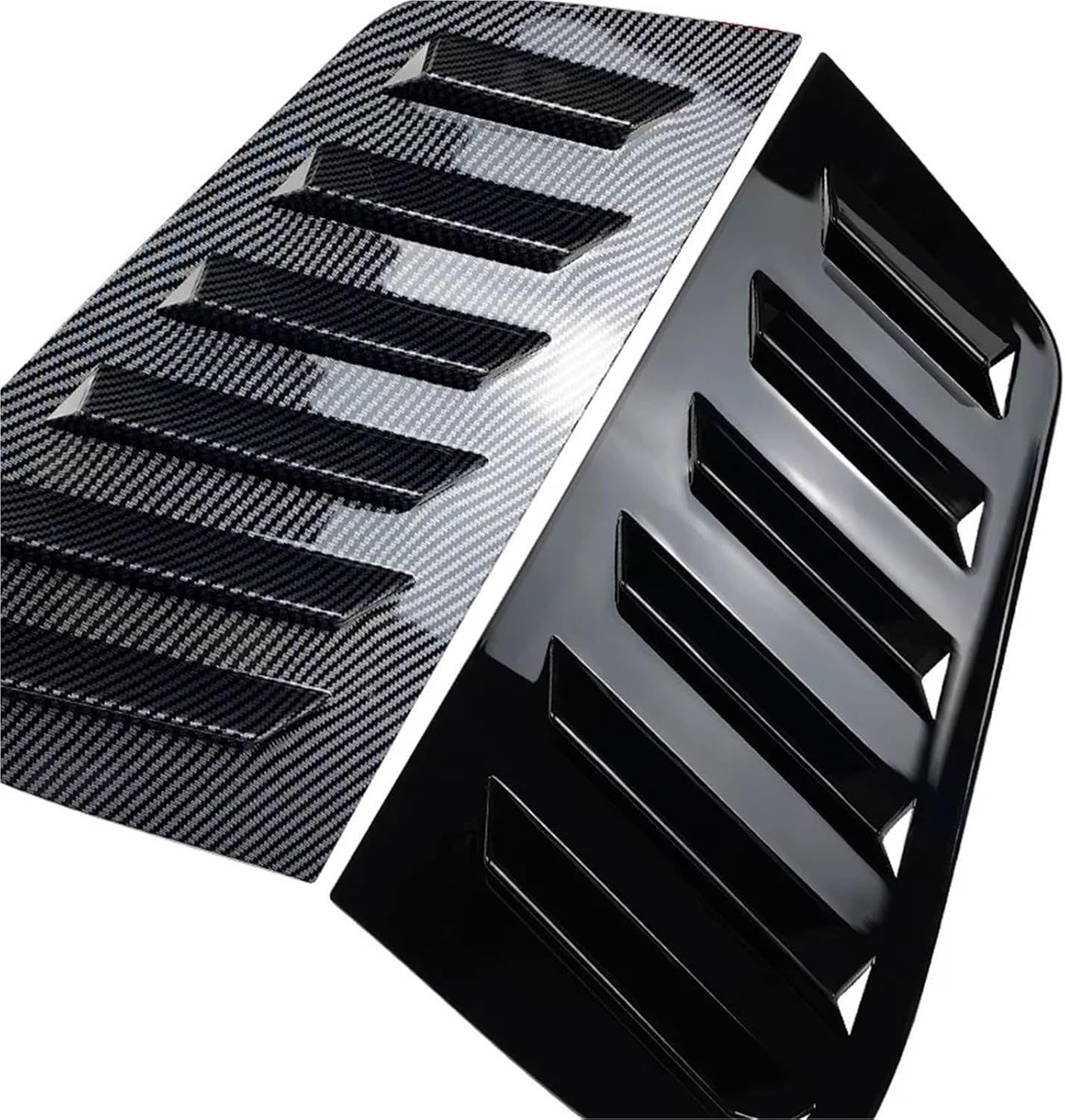 Rear Window Louver Shutter Compatible with Volkswagen Golf 4 MK4 1997-2006 Side Air Vents Shutter Cover Trim Exterior Accessories(Glossy Black)