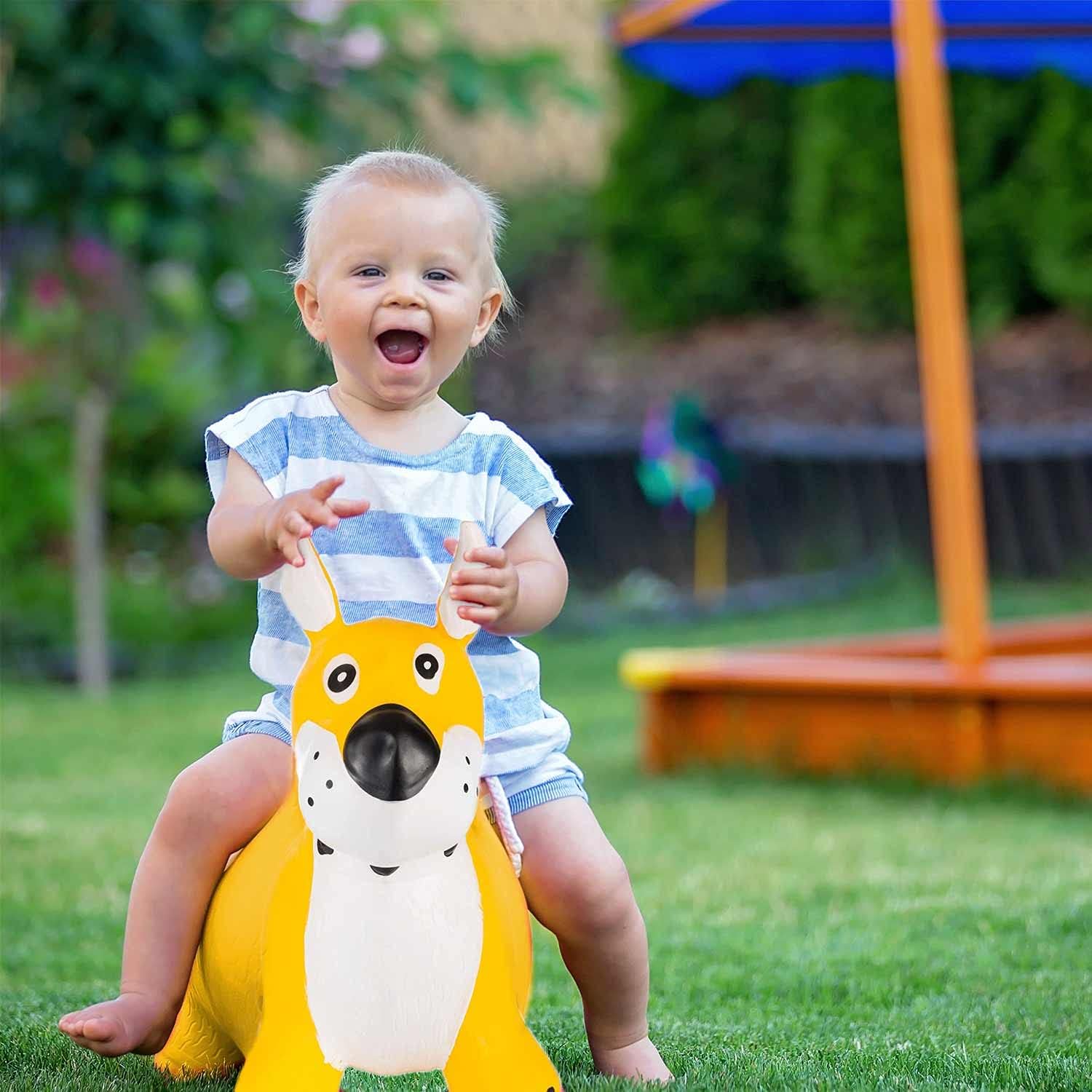 all Kids United® Bouncy horse - Bouncy horse bouncy animal + pump (Dog) - Image 5