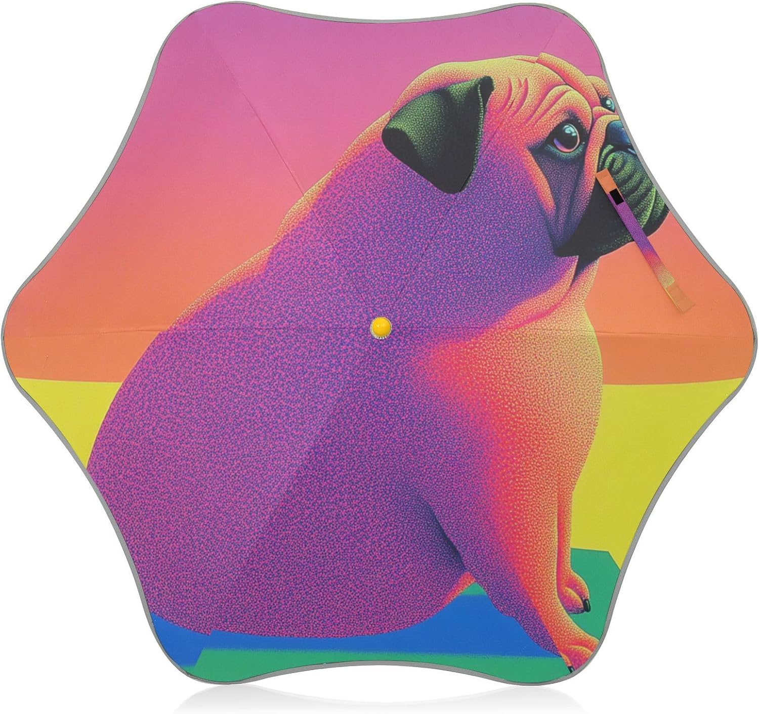 Fat Dog Dopamine Color Kids Outdoor Umbrella Wind and Rain Protection Umbrella with Reflective Strip for school Pinch-Proof