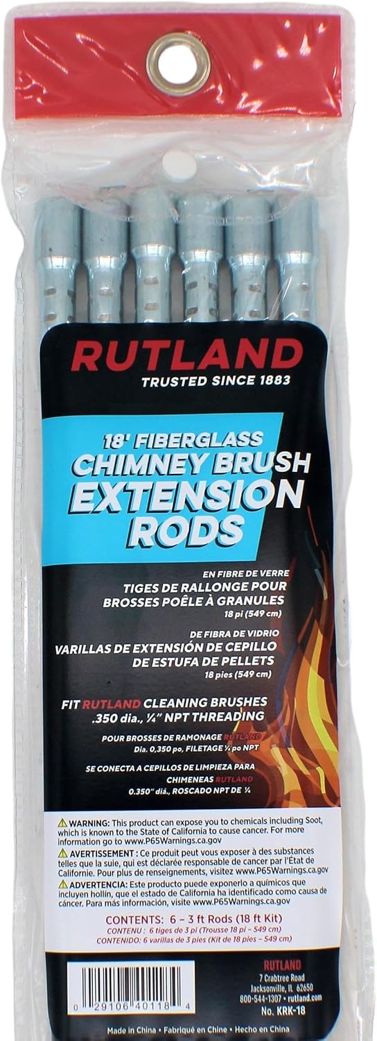 Rutland KRK-18 Fiberglass Chimney Brush Rod Kit