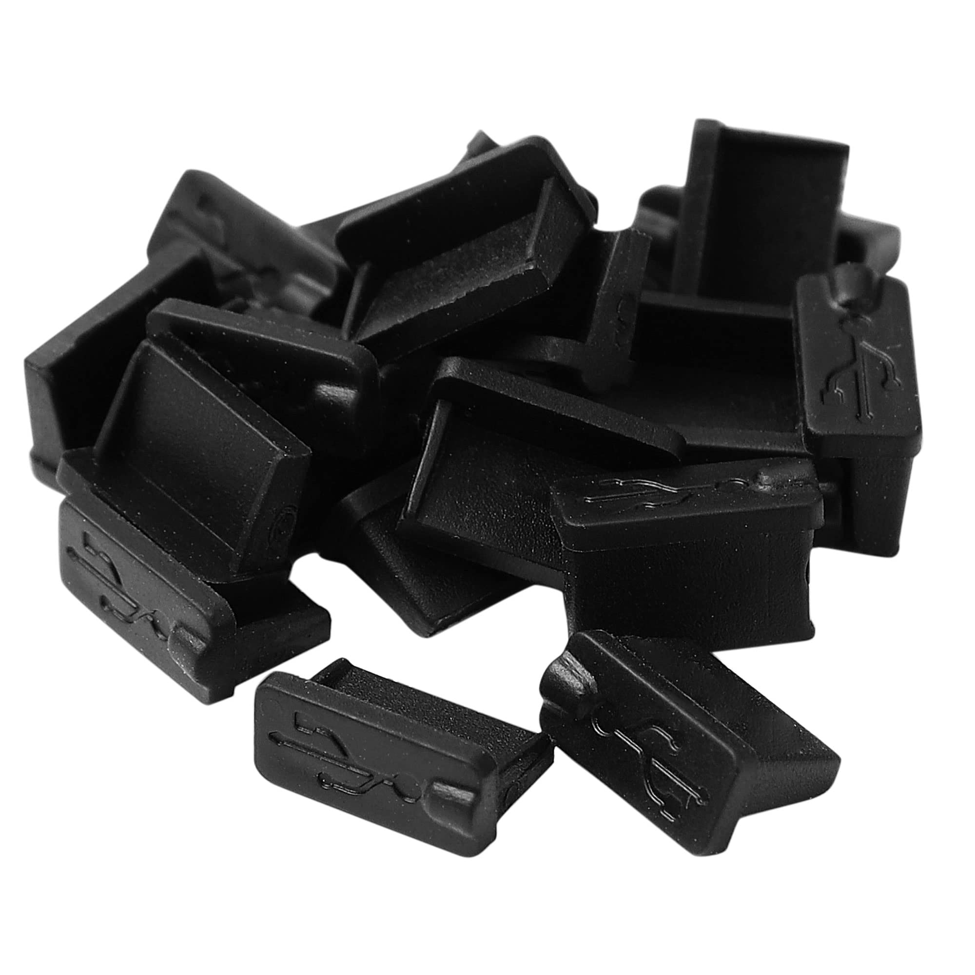 20 Pcs Black Rubber USB A Type Female Anti Dust Plugs Stopper Cover-picture-18