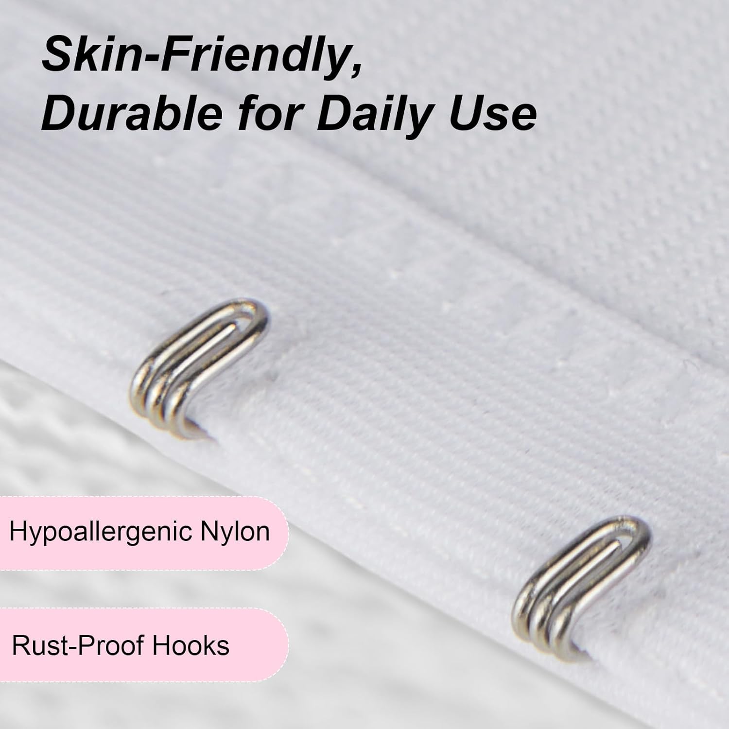 4 Hook Bra Extenders for women, Adjustable 4 hook Plus Size Bra Extender (3/4" Spacing) - Image 4