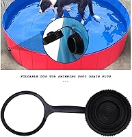 Vista 2 de Tapón de drenaje de piscina para perros y mascotas, tapa de enchufe plegable para cachorros y gatos para interiores y exteriores, tapa de enchufe