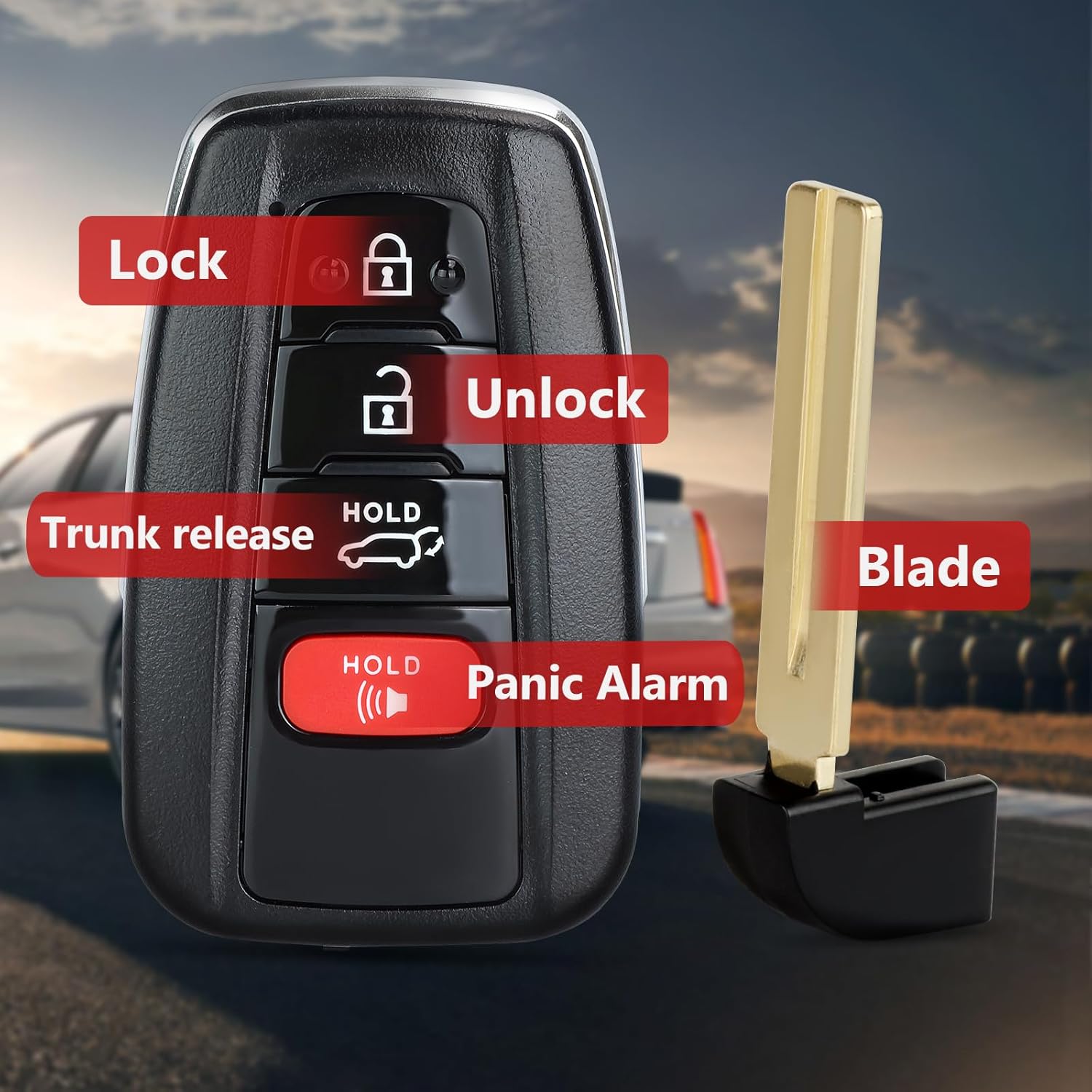 Board ID: 231451-3450, FCC ID: HYQ14FLA Smart Remote Key Fob Replacement for Toyota Highlander 2021 2022 2023 Keyless Entry Remote Control Car Key 314.3MHz