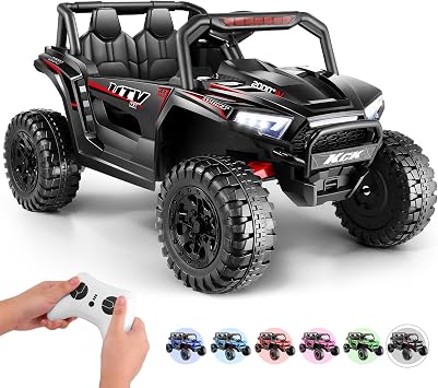 Hikole 24V Ride on Toys for Boys&Girls,Electric Car for Kids Ages 4-8,Black