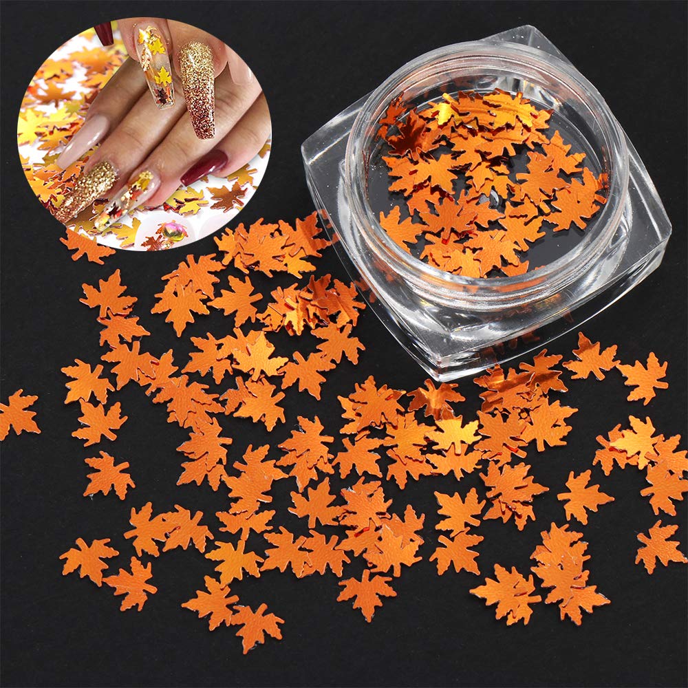 Fall Nail Art Stickers Maple Leaf Nail Art Sequins Nails Supply 2 Box Autumn Gradient Maple Leaves Thin Nail Sequin 3D Maple Leaves Glitters Nail Flakes Acrylic Manicure Tips Accessories Decorations : Beauty & Personal Care