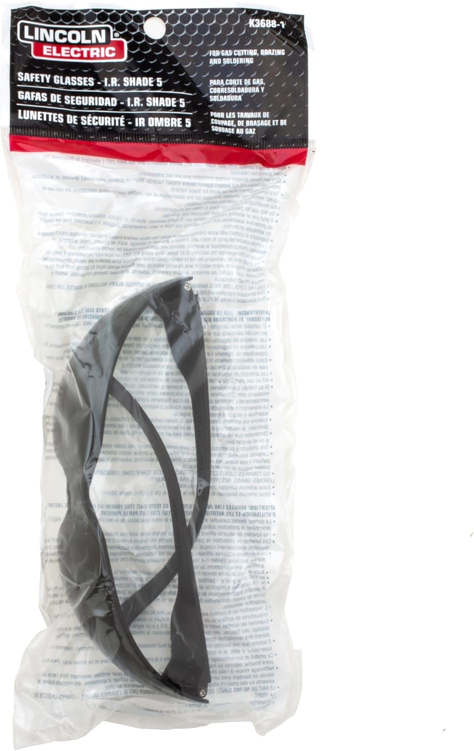 Lincoln Electric Starlite IR Shade 5 Safety Glasses, Black