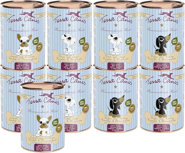 Terra Canis Kennenlernpaket L - Welpe, 9x400g I Premium Hundefutter in 100% Lebensmittelqualität Aller Rohstoffe I Reichhaltig & gesund I Allergenarm, Getreide - & glutenfrei product image