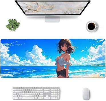 Mouse Pad Large 1200x600x3mm Gaming Mouse Pad Sexy Girls Mouse Pad Extra Large Gaming Mouse Pad Thick Non-Slip Mouse Pad Blue Oversized Large Large Keyboard Pad Rubber Bottom Desktop Protector for