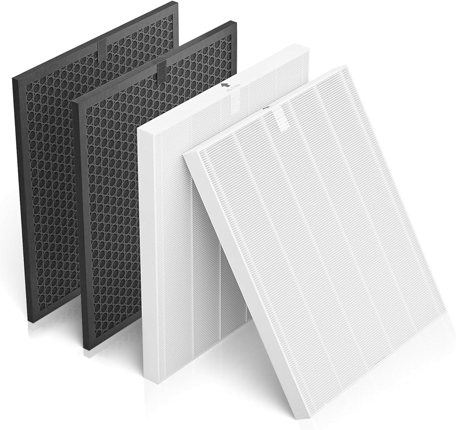 5510 5520 Replacement Filter Q Compatible with Winix 5510 and 5520 Air Purifi-ers, 2 x 5510 Replacement Filter + 2 x Activated Carbon Combo for Dust Pet Smoke, Part# 1712-0123-00