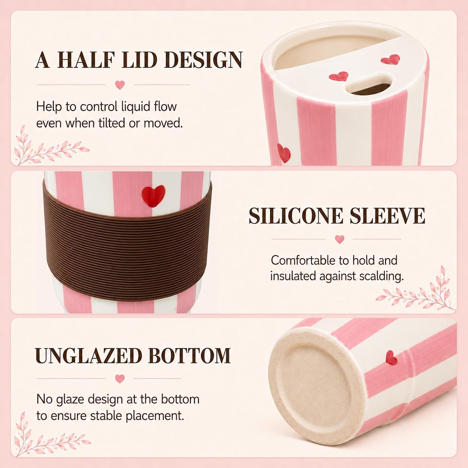 Ceramic Travel Coffee Mug with Lid 22oz, Ceramic To Go Cup