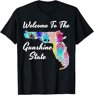 Florida Gun Lover 2nd Amendment Pineapple Outdoor Gift T-Shirt
