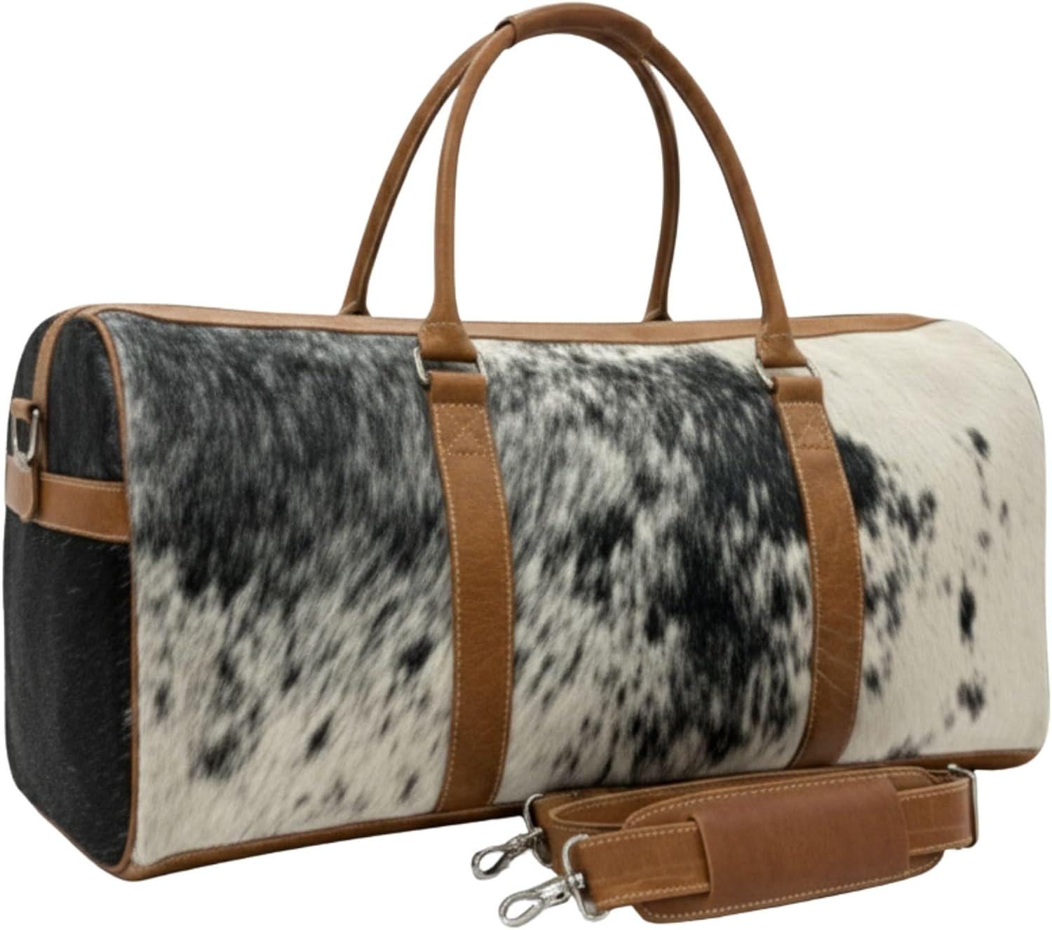 Cowhide Travel Bag leather with Shoulder Strap - extra large christmas gift bags Gym, Sports, Overnight, Weekend Carryall, Men & Women styles and occasions such as rustic luxury