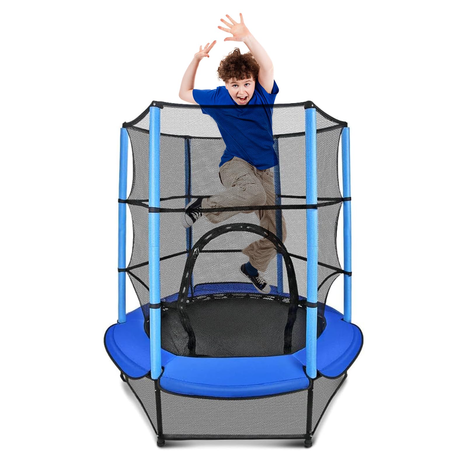 Springmat SucceBuy, Mini-Springmat 142 cm voor Kinderen, Vouwbaar, voor Peuters, Binnen en Buiten