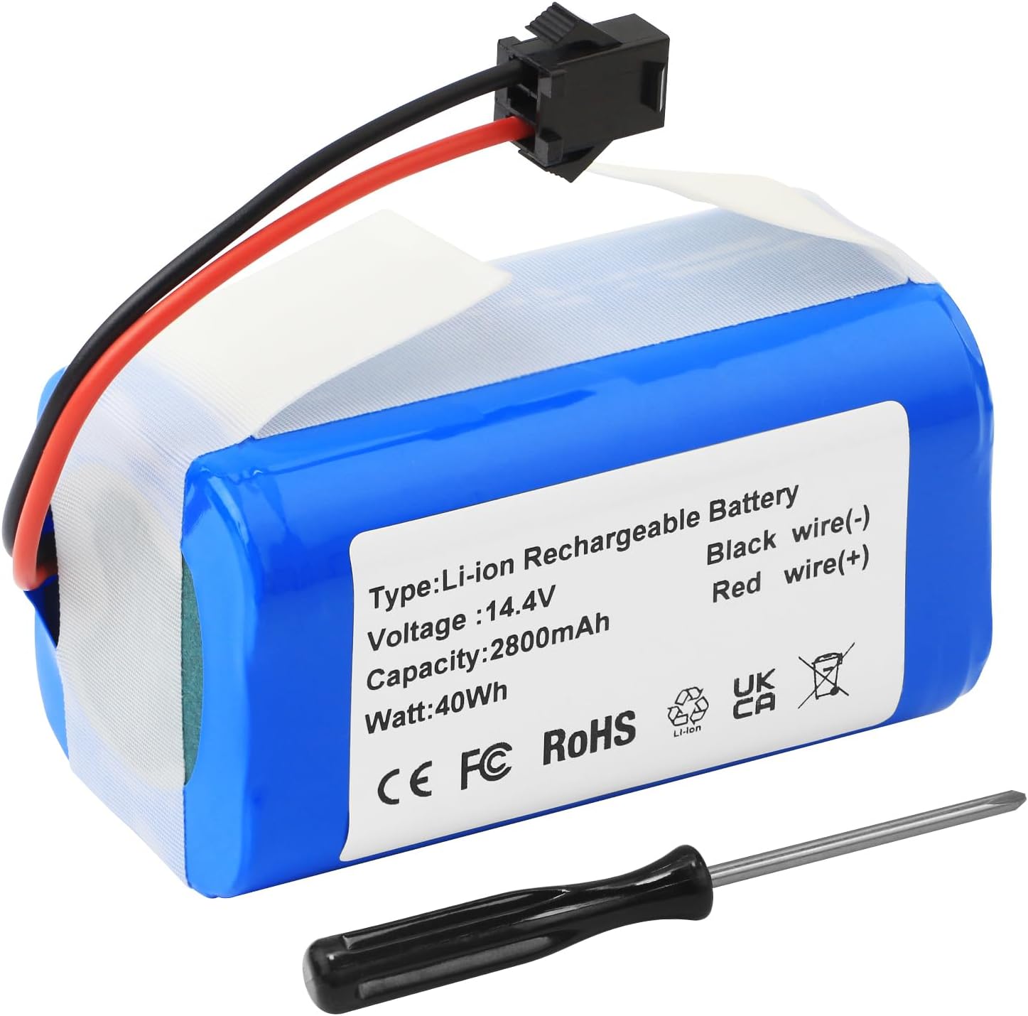 New Battery Replacement for iHome Autovac iHRV10Y-BLK iHRV11-BLK iHRV12-BLK, iHome AutoVac Juno (2nd Gen Only) iHRV9-BLKS, iHome AutoVac NOVA S1 (2nd Gen Only) iHRVS1-3BLKS Robot Vacuum Cleaner 14.4V