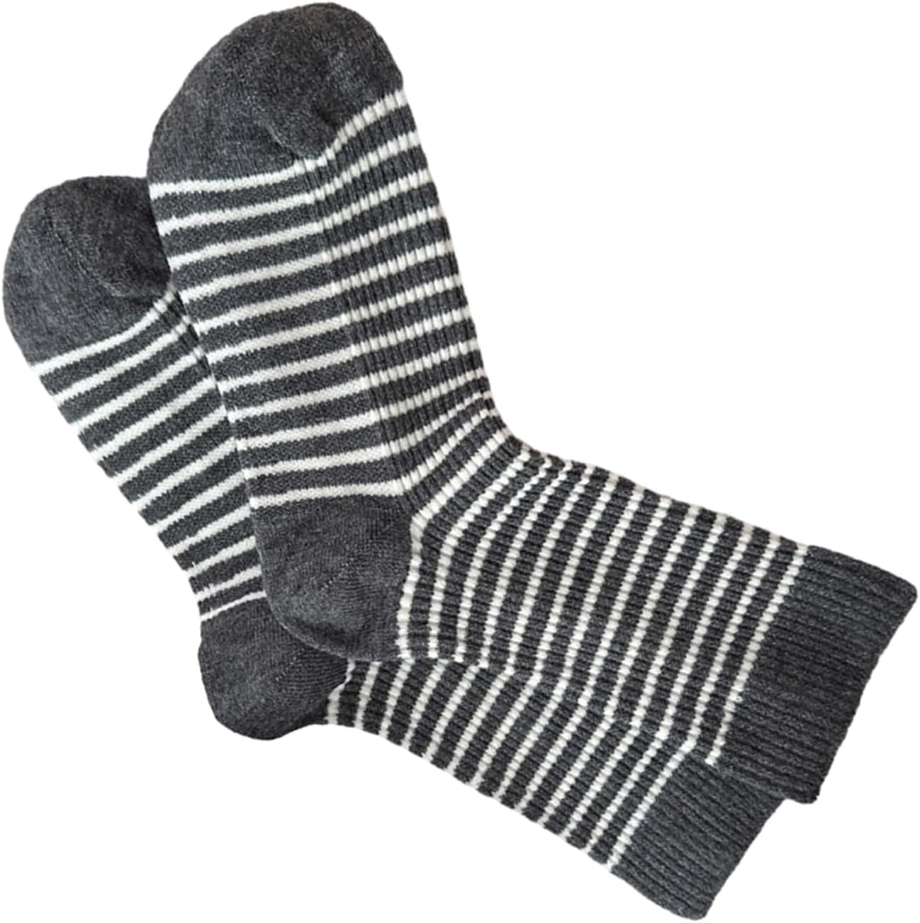 Sock,Womens Winter Warm Faux Wool Ribbed Knit Socks Vintage Striped Thicken Thermal Hiking Middle Tube Socks